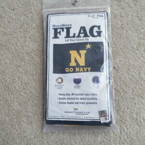 NWT Durawave Go Navy 3' x 5' Flag with Metal Grommets Double Stitched Nylon